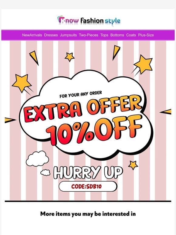 Extra discount 10% just for you now