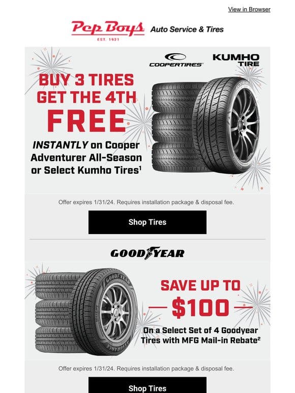 FINAL DAY to save big on tires