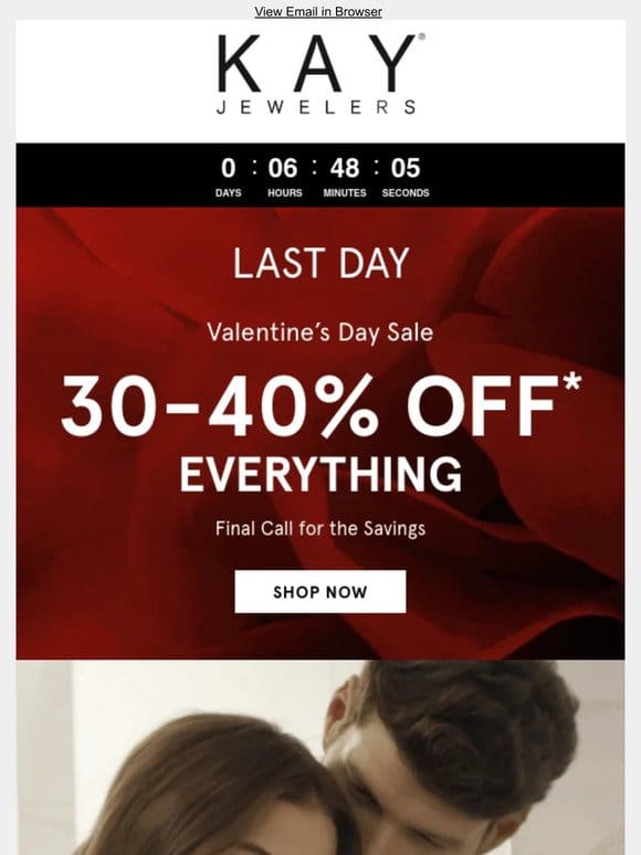 FINAL HOURS! Get 30-40% OFF V-Day Gifts