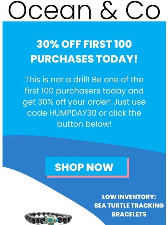 FIRST 100 ORDERS GET 30% OFF