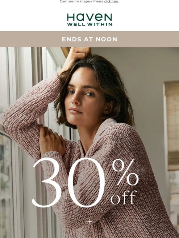 FLASH SALE: 30% + Extra 14% Off Select Styles