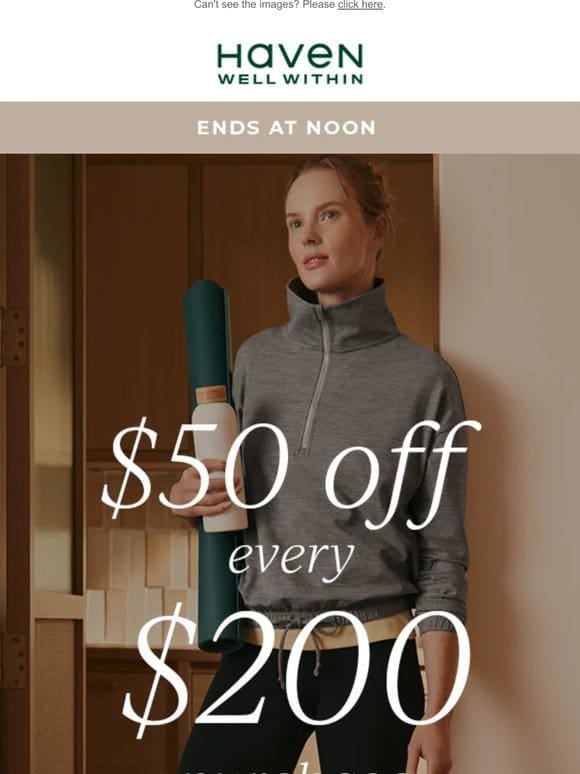 FLASH SALE: Enjoy $50 Off Every $200+ Purchase