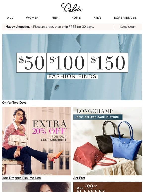 FOUND! $50 ✦ $100 ✦ $150 Fashion