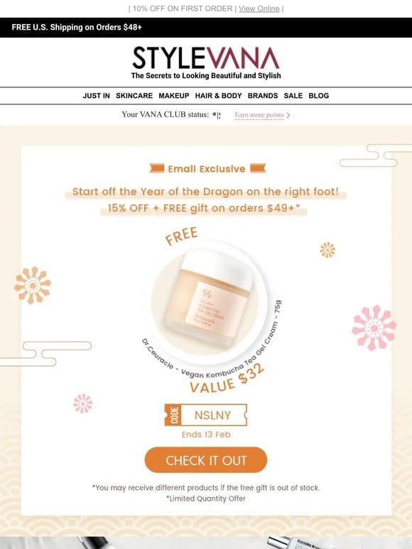 FREE GIFT + 15% OFF for Lunar New Year!