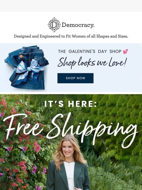 FREE SHIPPING IS HERE