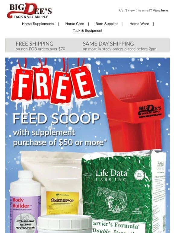 FREE Scoop with select supplements + Winter Warmup SALE