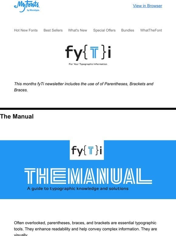 FYTI: The Manual: Parentheses， Brackets & Braces
