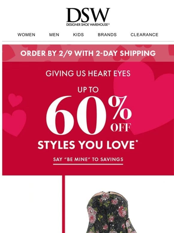 Fall in love with up to 60% off