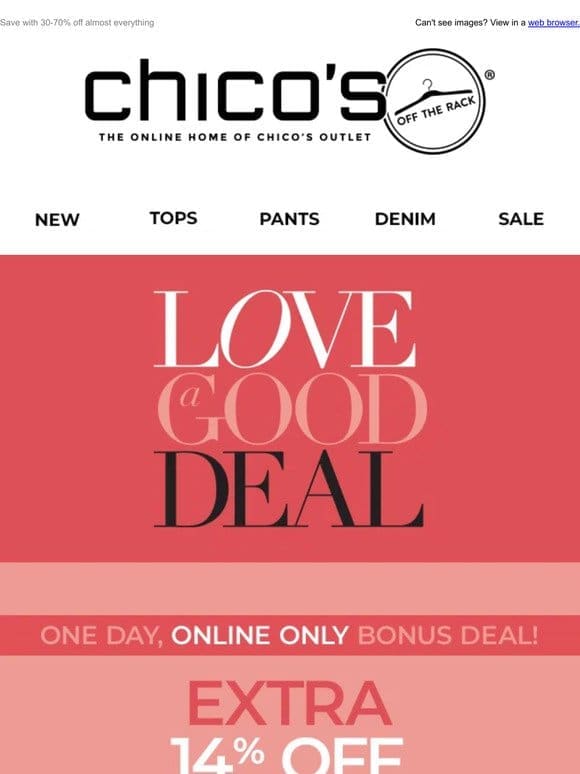 Fashion crush， extra 14% off entire purchase