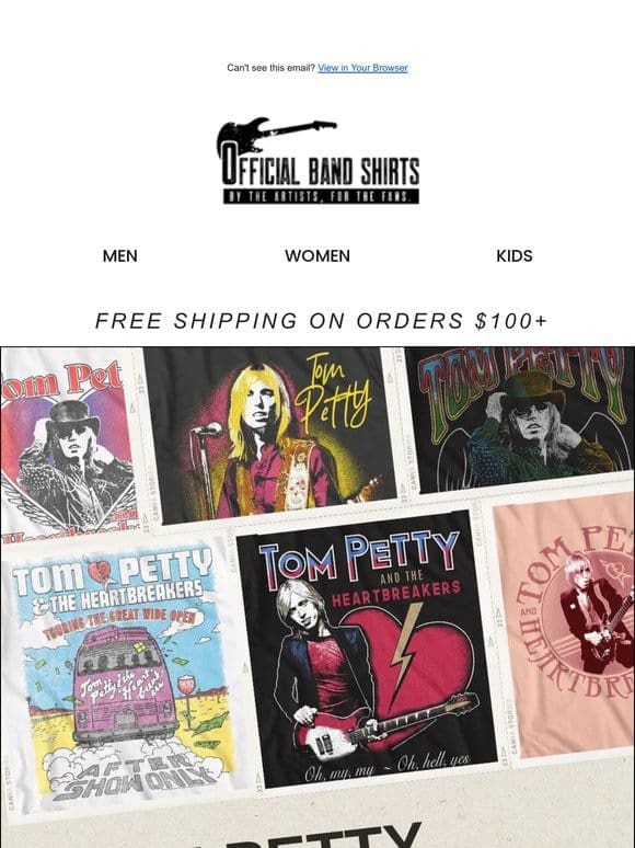 Feel The Tom Petty Vibes   New Designs From The Legend + 15% Off Sitewide