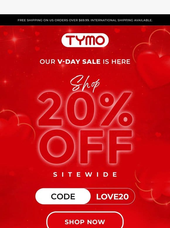 Feel the love with 20% OFF sitewide