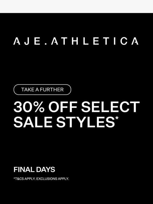 Final Days | Take A Further 30% Off Select Sale Styles
