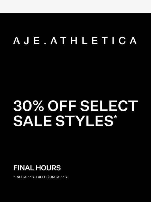 Final Hours | Take A Further 30% Off Select Sale Styles