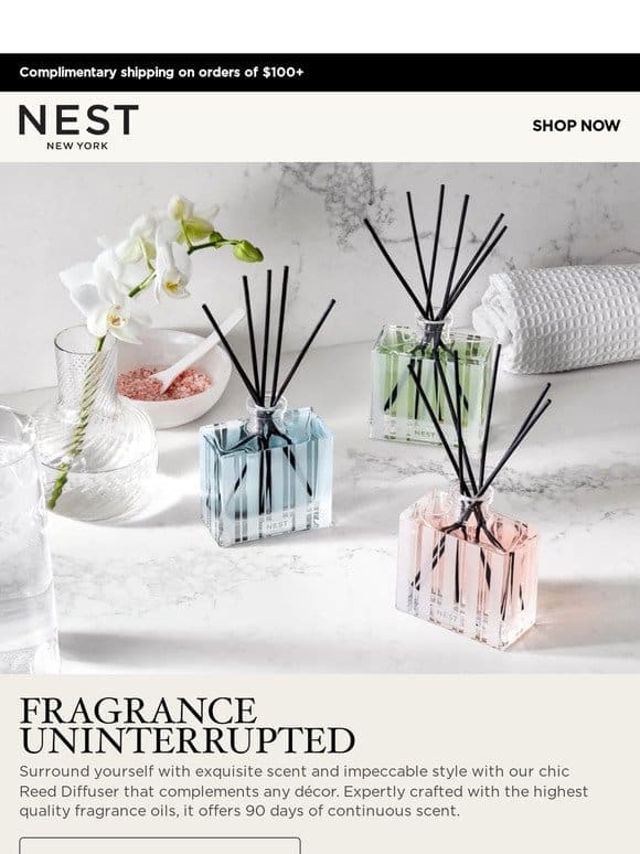 Flame-free fragrance for months on end
