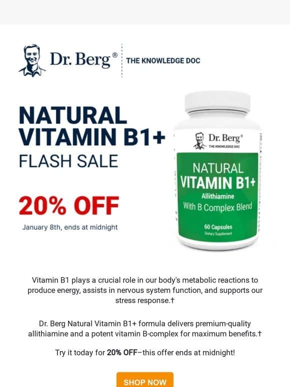 Flash Sale‼️ 20% OFF Natural Vitamin B1+