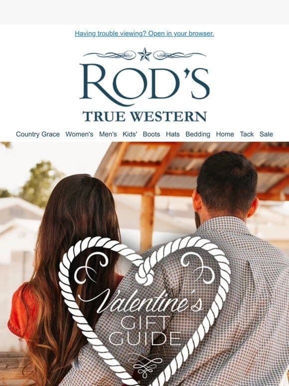 For Your Valentine’s–Western Gifts They’re Sure To Love!