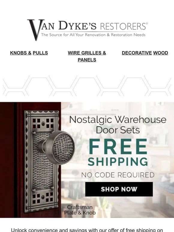 Free Shipping on Select Door Sets