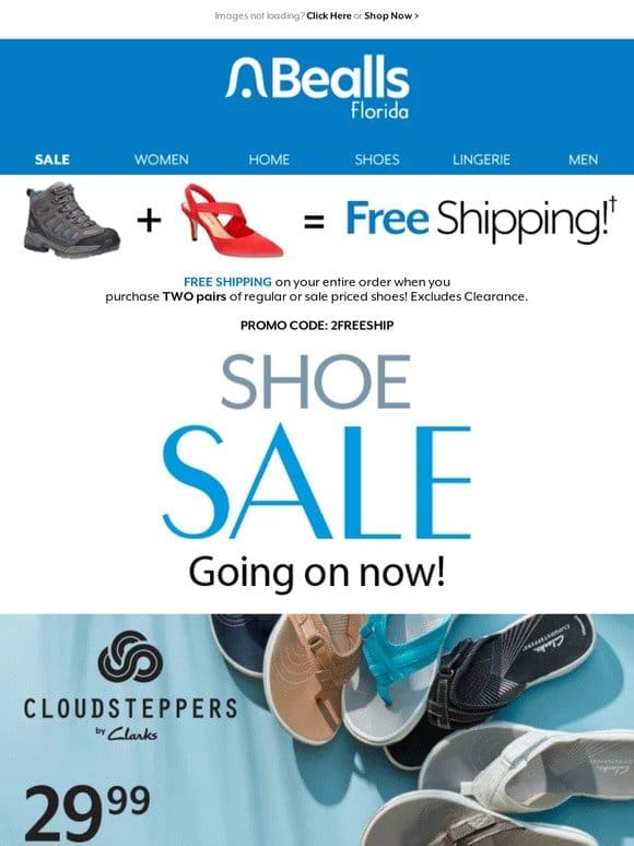 Free Shipping when you order 2 pairs of shoes