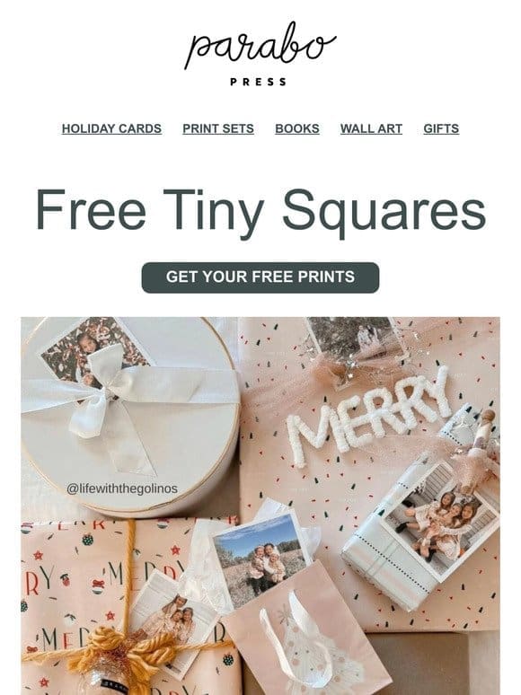 Free Tiny Squares right in time for the holidays