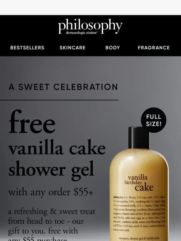 Free Vanilla Birthday Cake Right This Way!