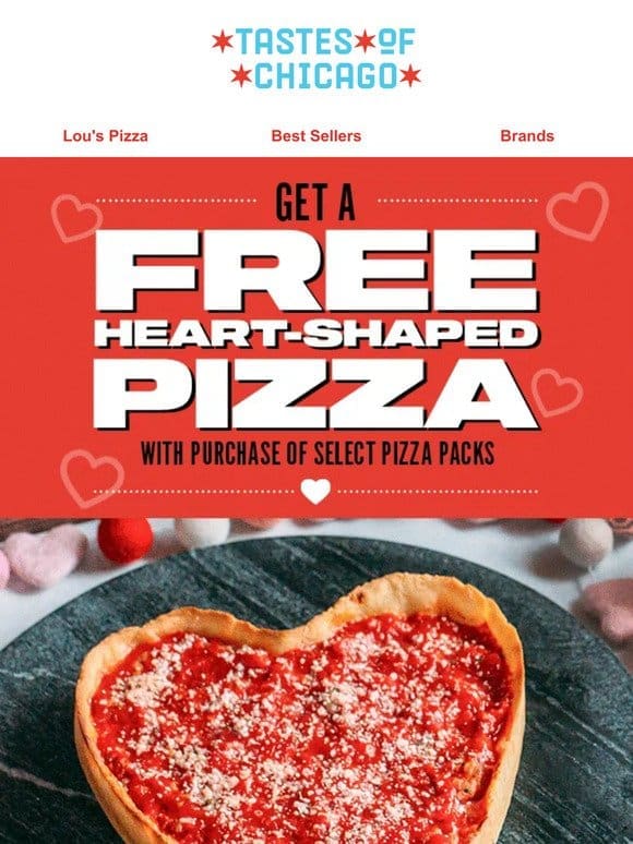 Free ❤️Shaped Pizza!