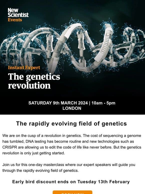 From genome sequencing and consumer DNA testing to CRISPR and epigenetics