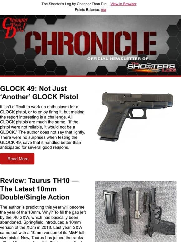 GLOCK 49 – Not Just Another GLOCK， 5 Best Polymer-Frame Pistols， TIsas Recall and More!