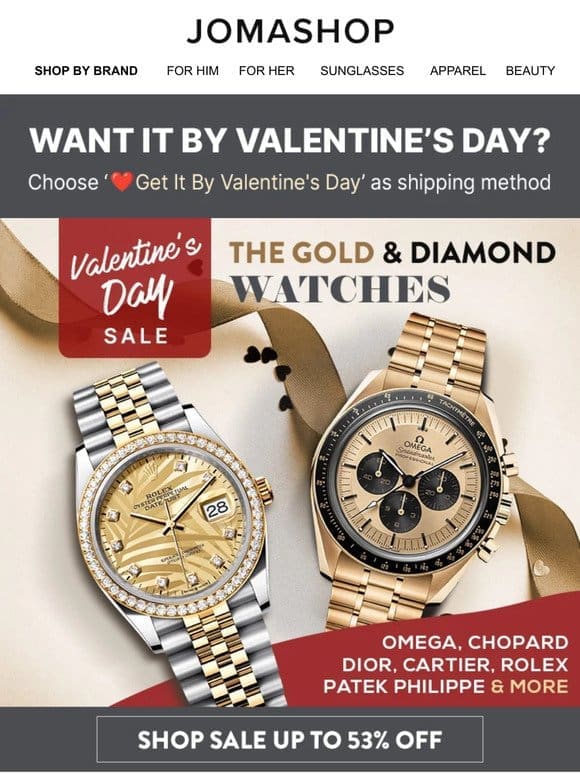 GOLD & DIAMOND WATCHES SALE (70% OFF)