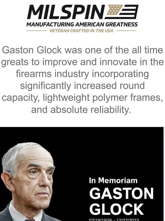Gaston Glock Honorary Sale