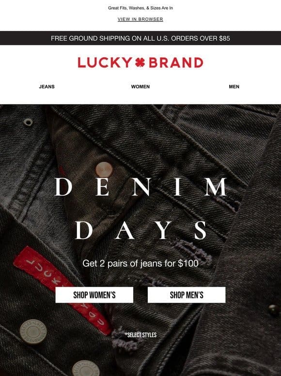 Get 2 Pairs Of Jeans For $100!