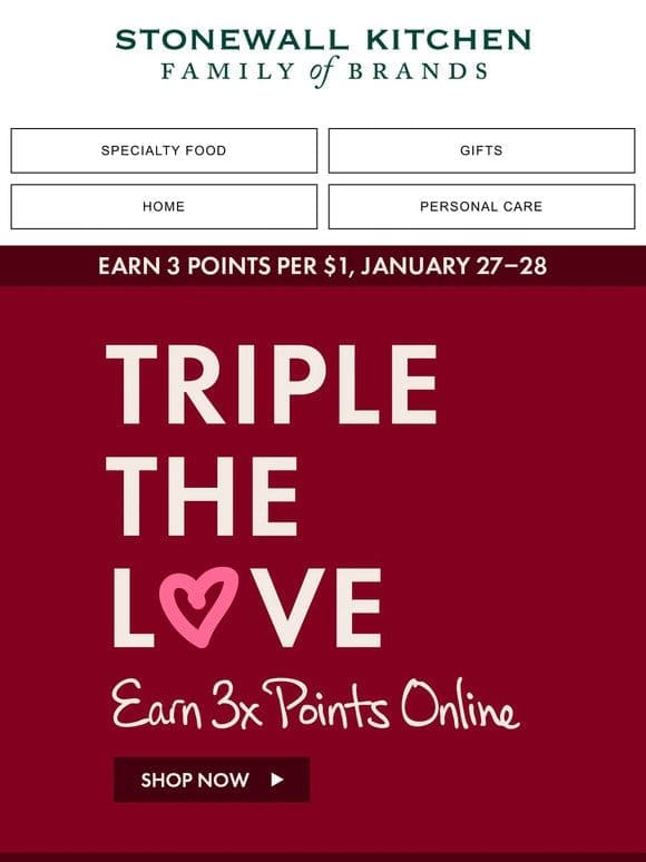 Get 3x the Points (Love May Last Forever， but This Deal Ends Tonight)