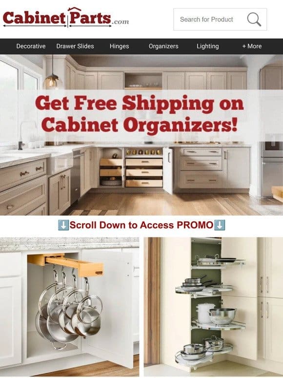 Get FREE SHIPPING on cabinet organizers❗