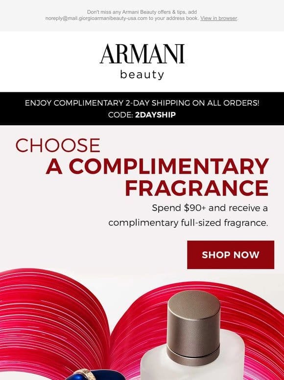 Get It In Time For Valentine’s Day: Enjoy Two-Day Shipping + A Full-Sized Fragrance