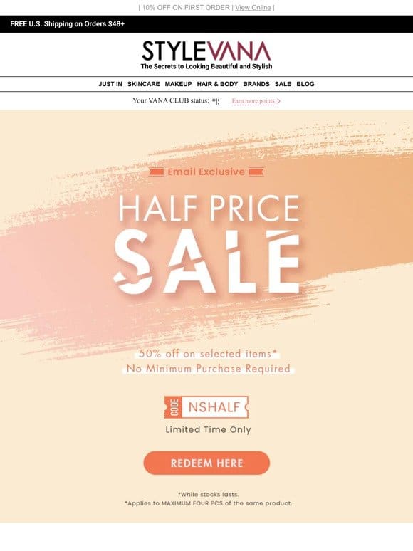 Get Ready for Big Savings: 50% Off Half-Price Sale!
