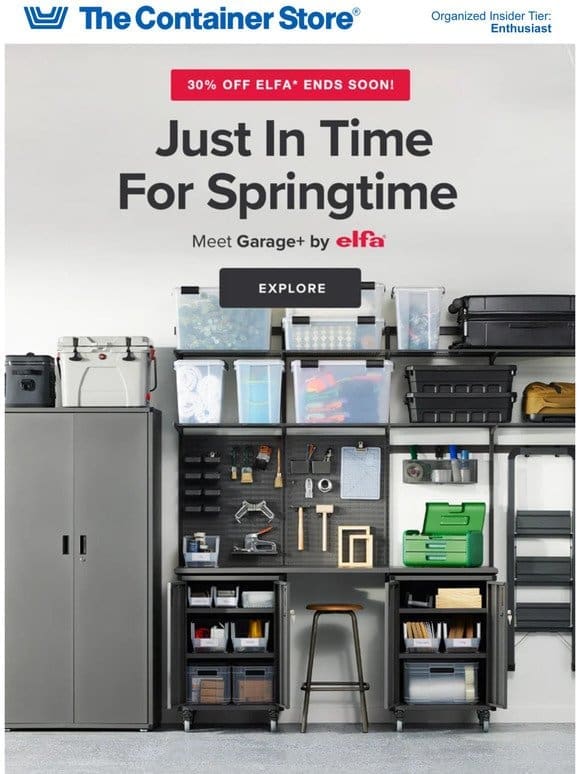 Get Your Garage Ready For Spring – Last Weekend To Save 30%