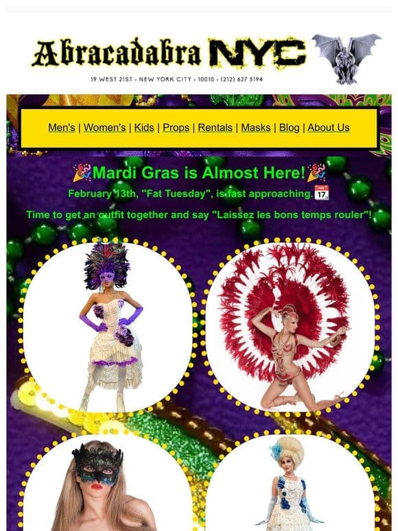 Get Your Mardi Gras Outfit Right with AbracadabaNYC!
