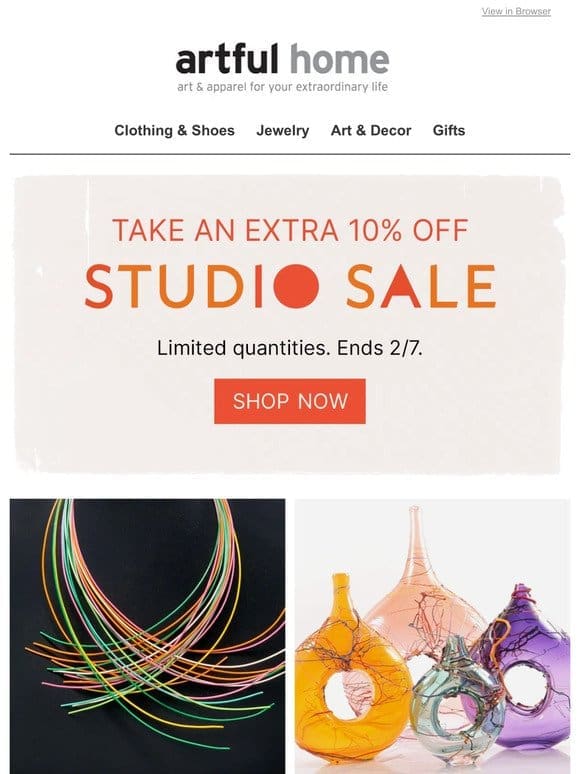 Get an Extra 10% Off at Our Studio Sale!
