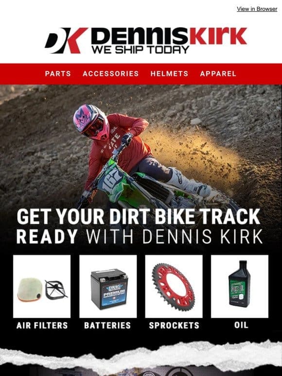 Get your Dirt Bike Track ready with this Shopping Guide!