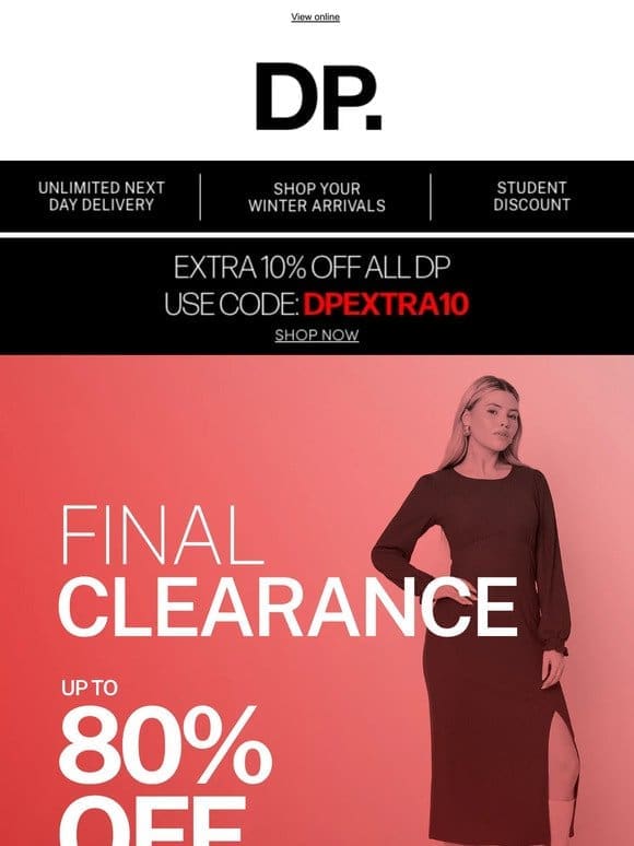 Get your fashion fix with up to 80% off