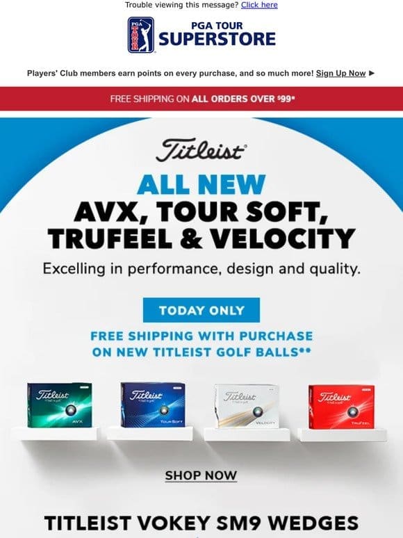 Get your hands on the newest Titleist golf balls today!