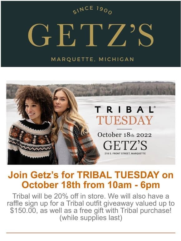 Getz’s Tribal Tuesday， October 18th， 2022