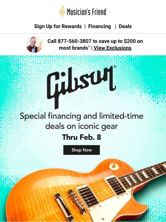 Gibson Event: Extremely rare savings ends soon