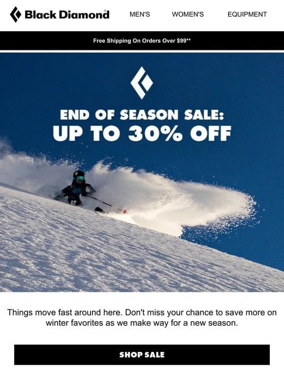 Going FAST: End of Season Sale