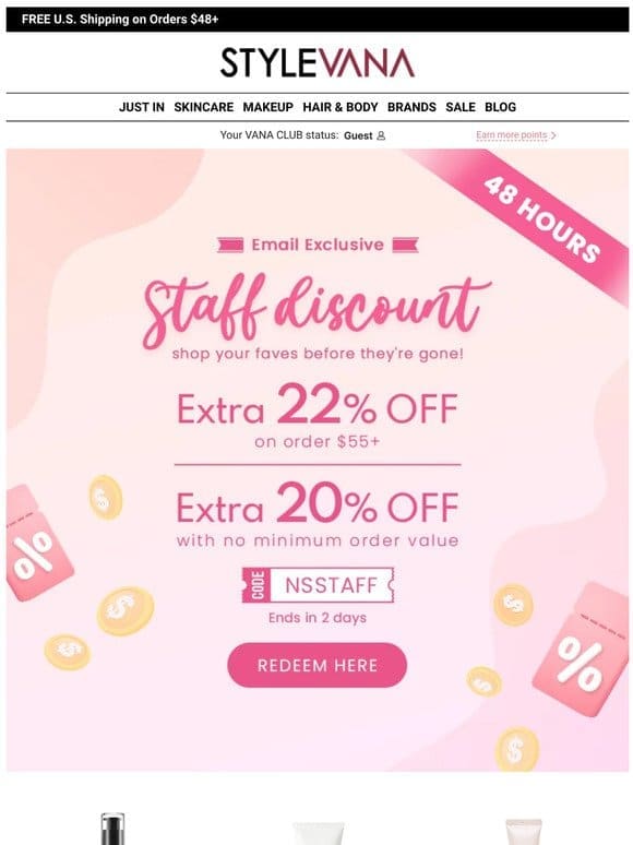 Going once， going twice… EXTRA 22% OFF