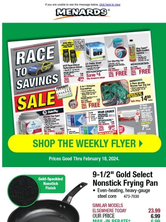 Gold Select Frying Pan FREE After Rebate* PLUS New Weekly Deals!