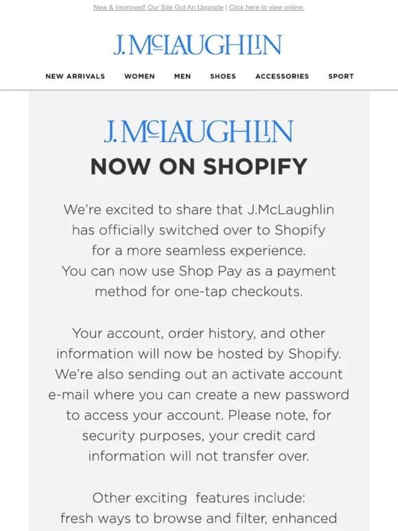 Great News! We’re Now On Shopify!