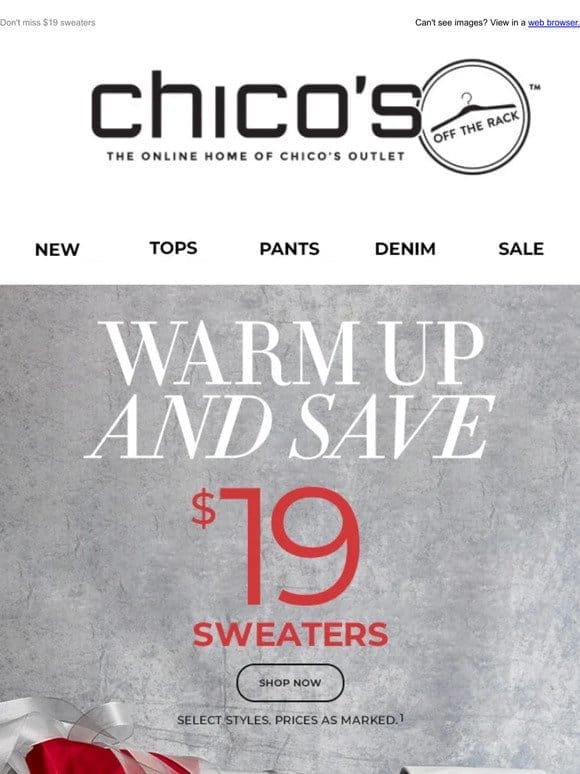 Great prices at sweater weather sale