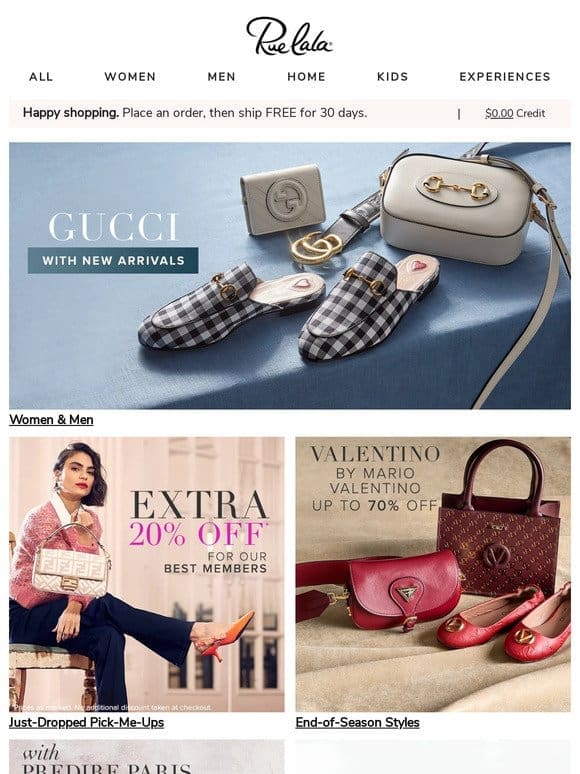Gucci with New Arrivals • YAY! EXTRA 20% Off for YOU