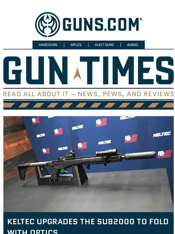 Gun Times – KelTec Upgrades The Sub2000 To Fold With Optics