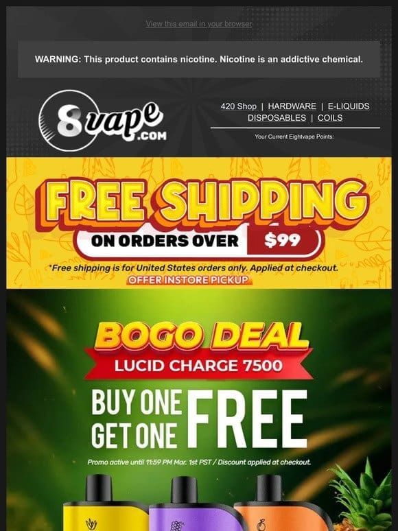 HOT DEAL  Buy 1， Get 1 FREE Lucid Charge